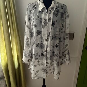 Floral Button-Up Blouse